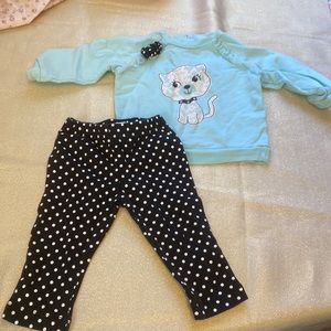 Best beginnings baby girl 6month polka dot outfit